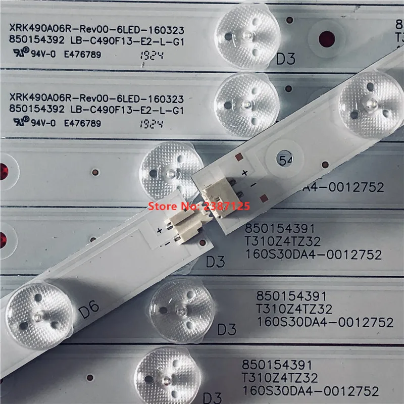 12PCS LED Backlight strip XRK490A06R-Rev00-6LED XRK490A06L-Rev00-6LED LC-C490F13-E2-L-G1 LC-C490F13-E2-R-G1