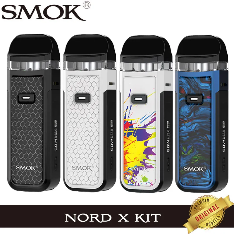 Original SMOK Nord X Pod Kit Vape with 1500mAh Battery 6ML RPM 2 Cartridge Pod RPM2 Mesh MTL Coil Electronic Cigarette Vaporizer