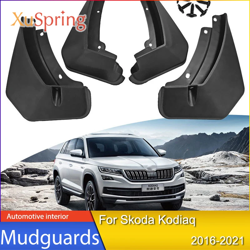 Car Mudflaps Splash Guards Front Rear Mudguards Fenders Assessories  Styling For Skoda Kodiaq 2016 2017 2018 2019 2020 2021