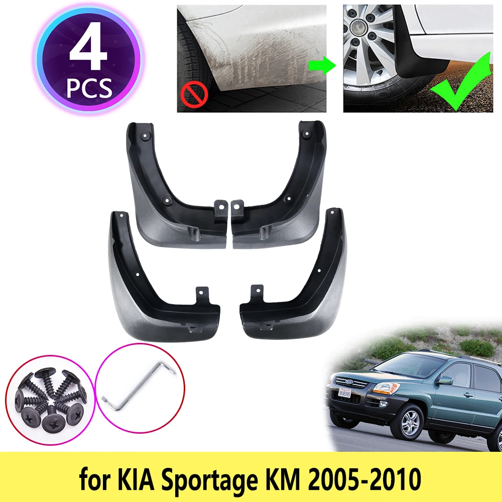 

4 шт. для KIA Sportage KM 2005 2006 2007 2008 2009 2010 Новые брызговики крыло брызговик Брызговики автомобильные задние аксессуары