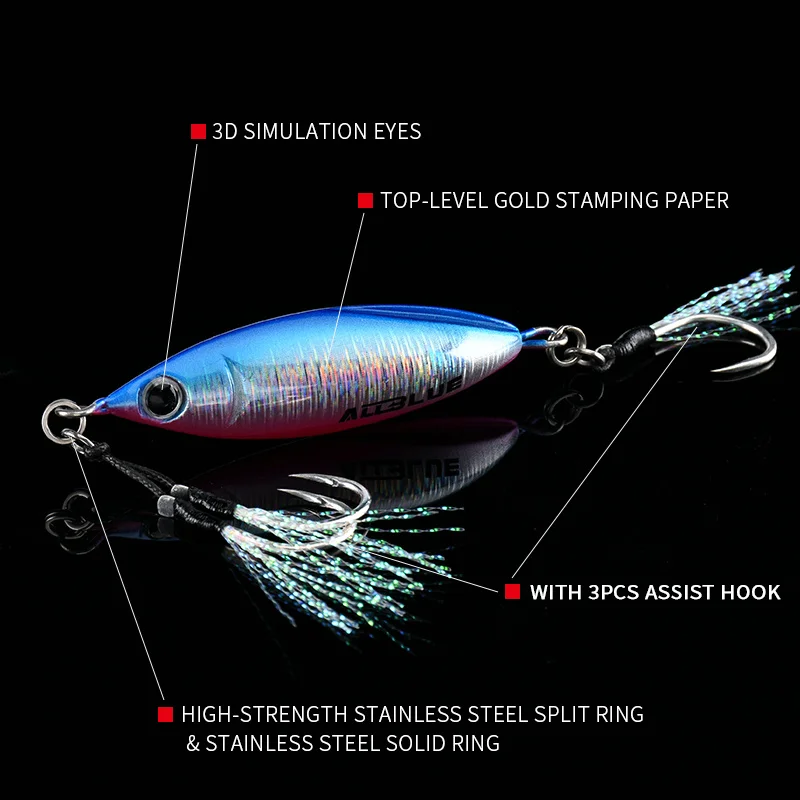 ALLBLUE New S-BENT Slow Jig Metal Casting Spoon 40G 60G Artificial Bait Off Shore Cast Jigging Fishing Tackle image 5