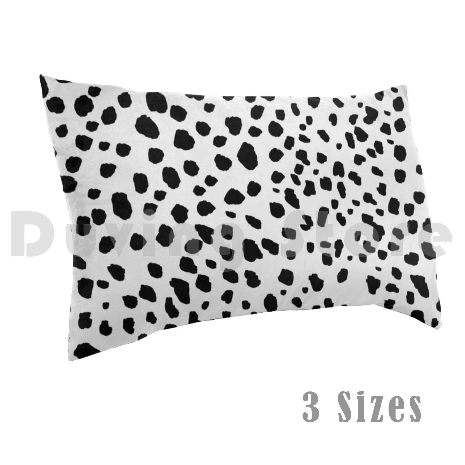 Dalmatian Spot Vegan Animal Print Pillow Case 20*30 Inch Black White Minimal Monochrome Grey Nordic Pattern