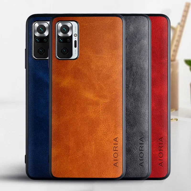 Case for Xiaomi Redmi Note 10 Pro 10S 4G 5G funda Luxury Vintage leather skin cover for xiaomi redmi note 10 pro case coque capa