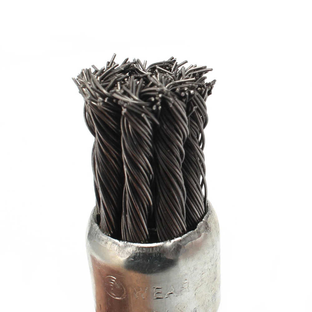 1PCS 1 ''25Mm Twist Knotลวดแปรงล้อ1/4'' Shankสำหรับสว่านโรตารี่เครื่องมือ