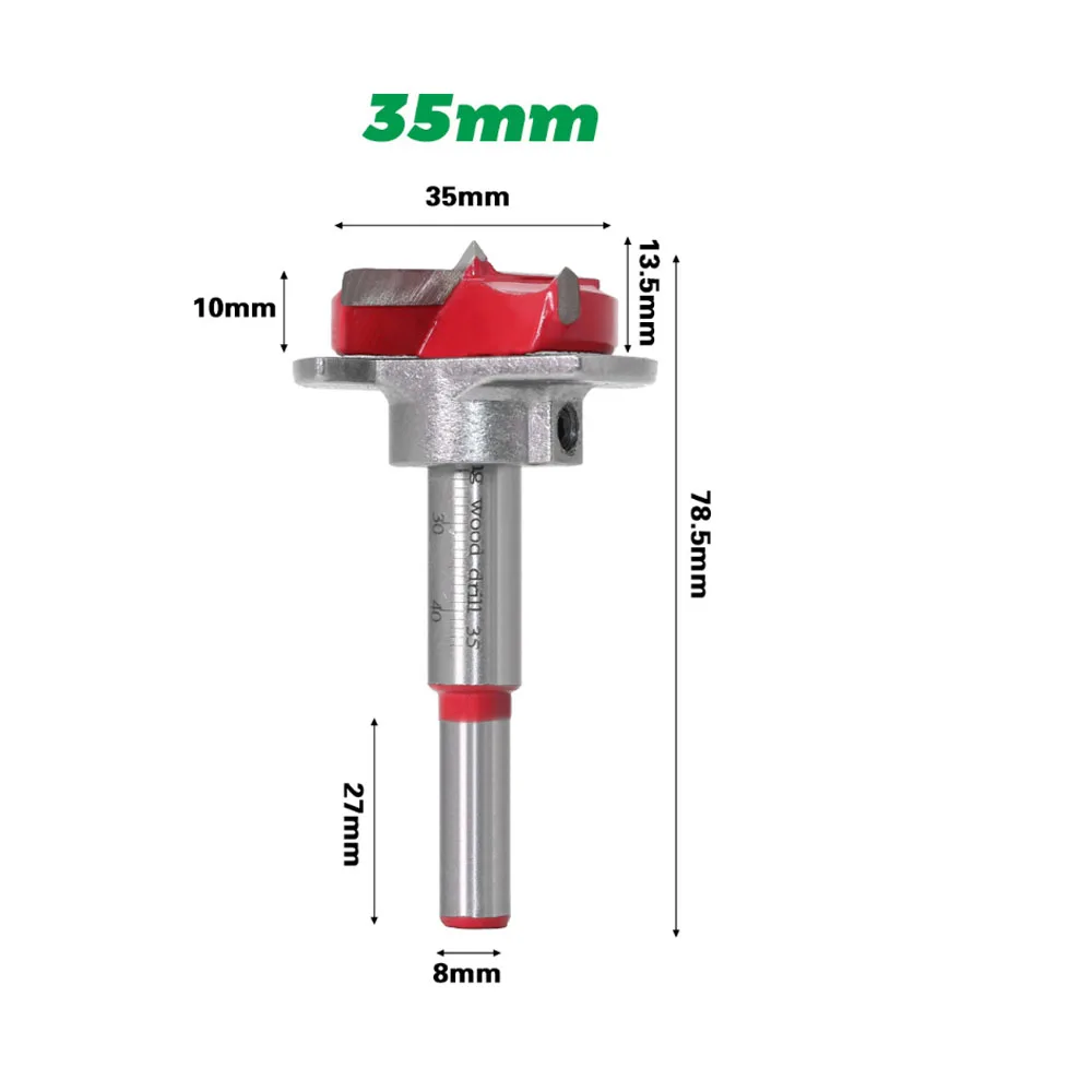 1 Chiếc 15-35 Mm Có Thể Điều Chỉnh Gỗ Lỗ Cắt Carbide Forstner Bộ Mũi Khoan Đầu Dụng Cụ Khoan Mũi Khoan hơi Nhàm Chán Bit