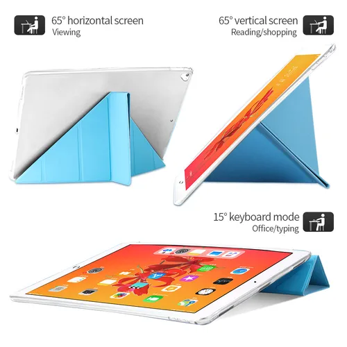 Imagen 2 del producto Para iPad Pro 12 9 funda 2015 2017 PU Funda de silicona inteligente de cuero para iPad Pro 12 9 funda de segunda generación 2017