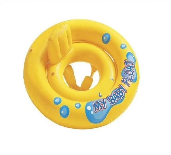 Doki Toy 2021 nuovo anello da nuoto gonfiabile rotondo 67cm doppia camera cerchio da nuoto per bambini cerchio da nuoto di sicurezza solido giallo