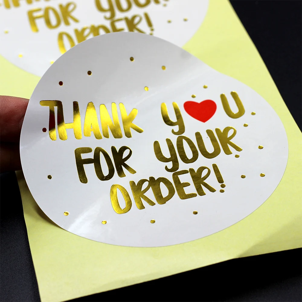 Customized golden stickers and customized logo Design your own stickers personalized stickers wedding stickers 3-10cmTransparent