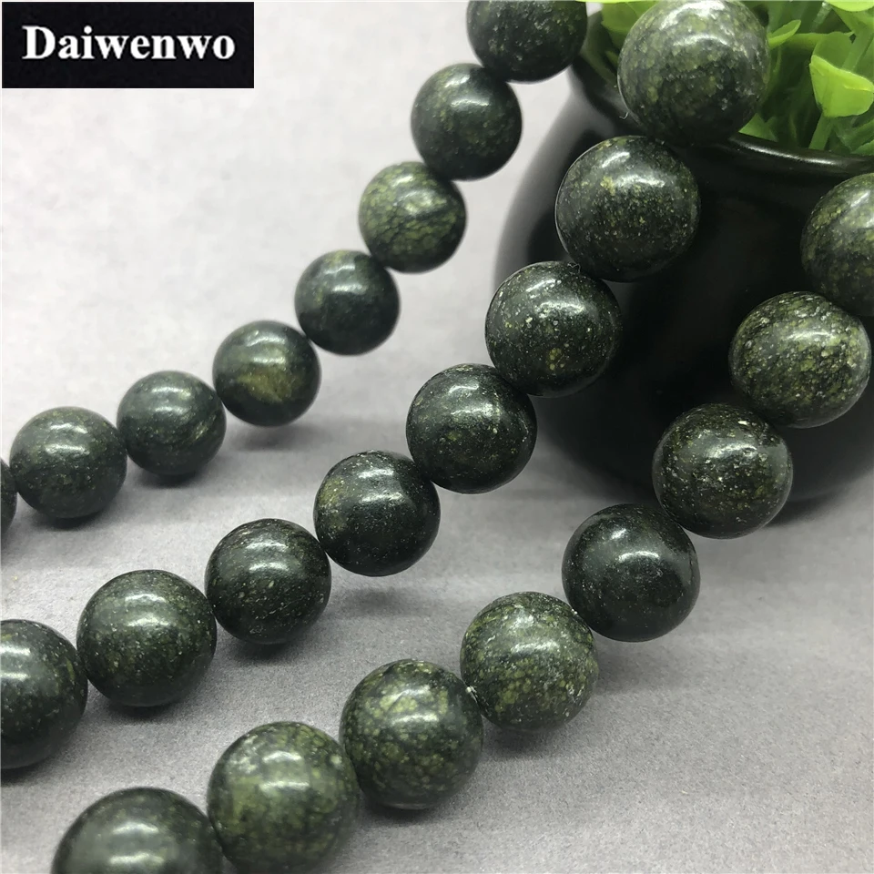 Russian Serpentine Beads 4-12mm Round Natural Loose Stone Diy for Bracelet