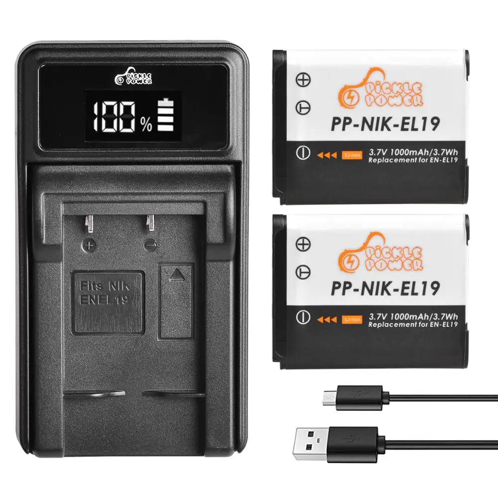 EN-EL19 EN EL19 NP-BJ1 Bateria do Nikon Coolpix S2600 S2700 S3100 S3500 S4100 S4150 S4400 S5200 S6400LED Ładowarka USB