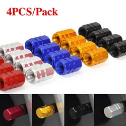 4PCS/pack Car Tire Valve Stem Caps Auto Wheel Decoration Metal Alloy Nut Tyre Airtight Screw Cover Car Accessories Universal