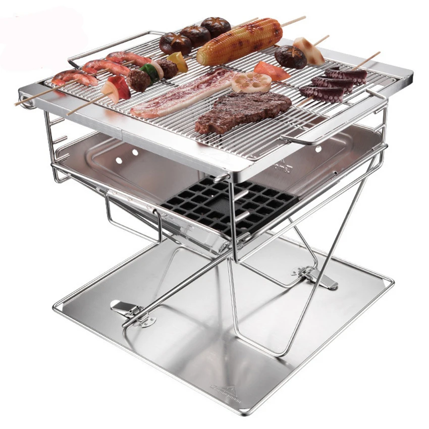 

Outdoor supplies barbecue oven MT-045 stainless steel folding barbecue oven barbecue rack BBQ oven