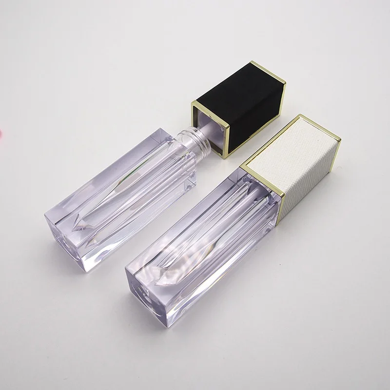 

4ML 4.5ML Lip Gloss Tubes with Wand Black White Square Cosmetic Lip Gloss Containers Clear Empty Lipgloss Tubes 30pcs 50pcs