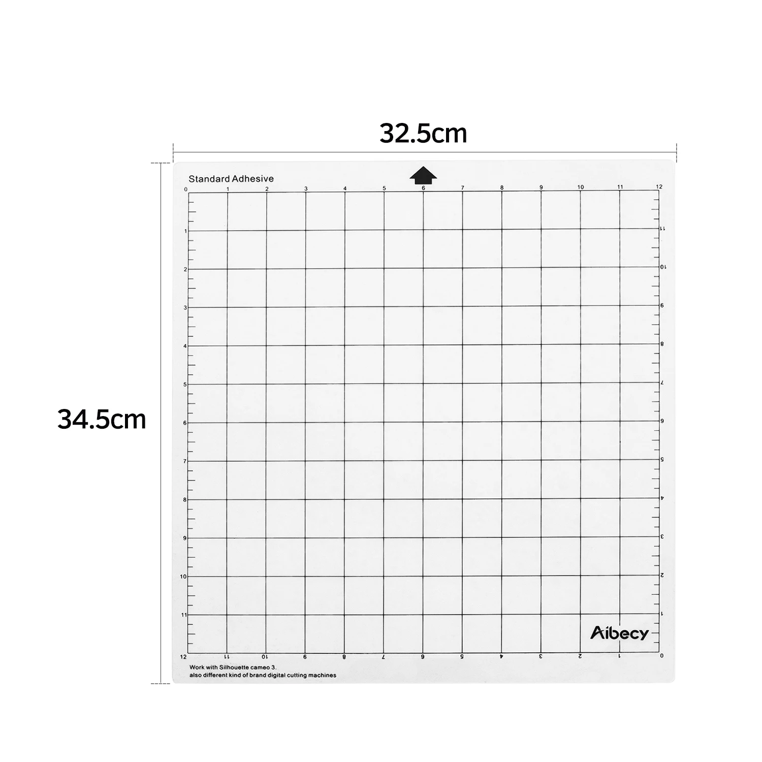 Aibecy 12 Inch Cutting Machinet PP Materia Special Pad  Measuring Grid Repalcement Translucenl Adhesive Mat With Clear Film