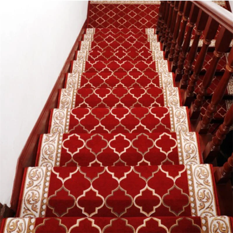 High-end custom new square stair step mat glue-free self-adhesive non-slip mat living room corridor beautiful carpet mats