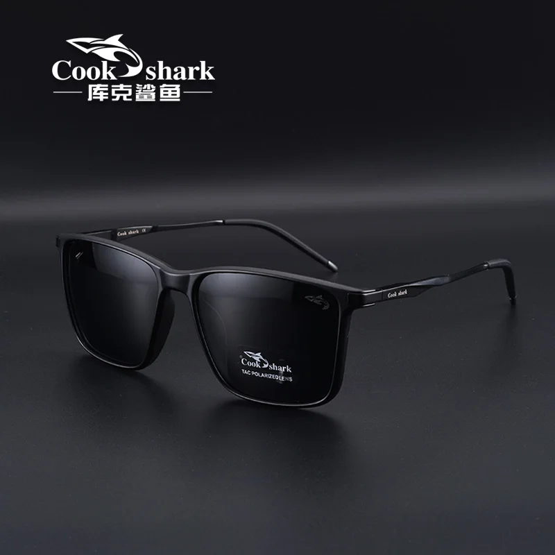 Cook Shark polarized sunglasses men\'s sunglasses women\'s UV protection driving special color-changing glasses trend personality