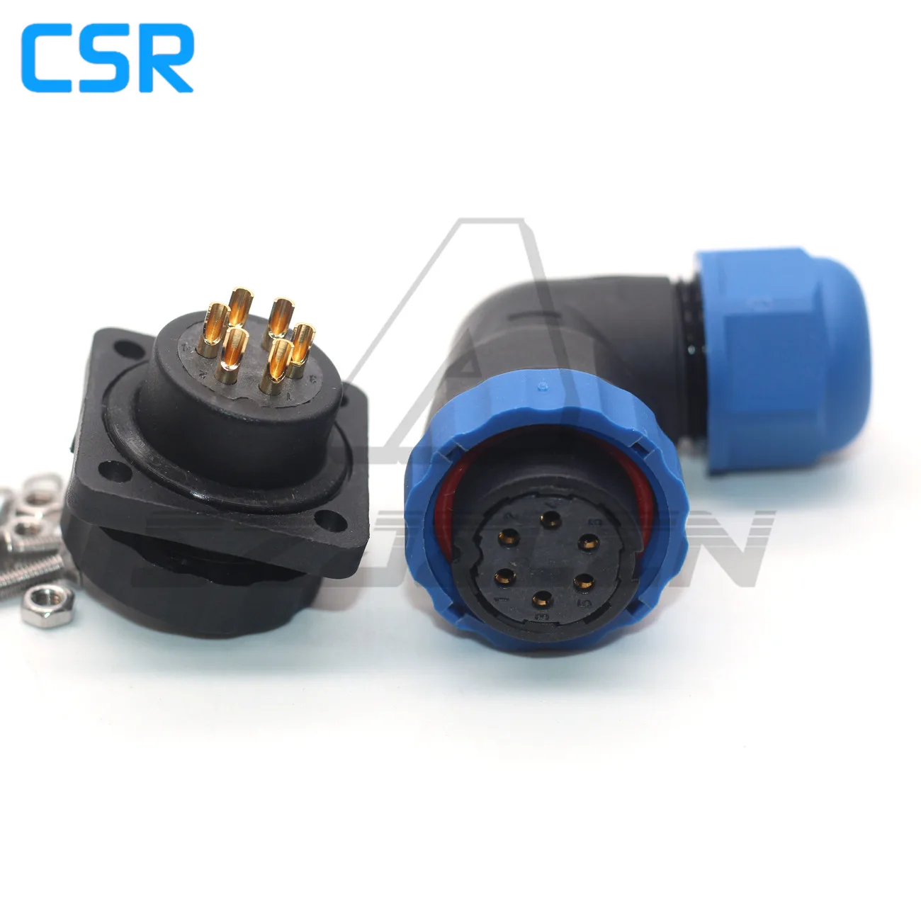 SD20 1 2 3 4 5 6 7 8 9 10 12 14pin Right Angle Waterproof Connector Female Plug And Male Socket IP68 CE SGS ROHS Certification