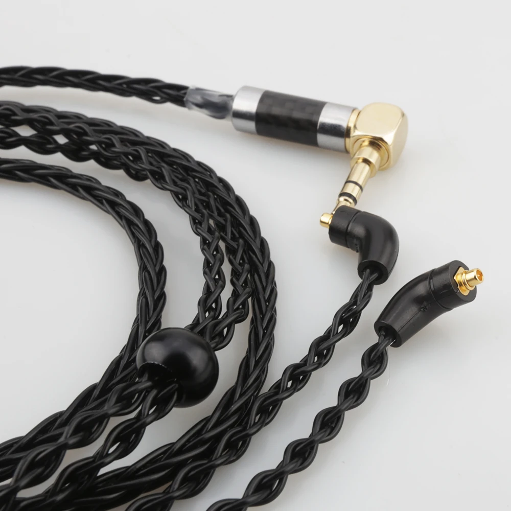 Audiocrast 3,5 mm rechtwinkliger Stereostecker, 8-adriges, versilbertes OCC-Kopfhörerkabel für Etymotic ER4 XR SR ER4SR ER4XR ER3SR ER3SE – Detail 4