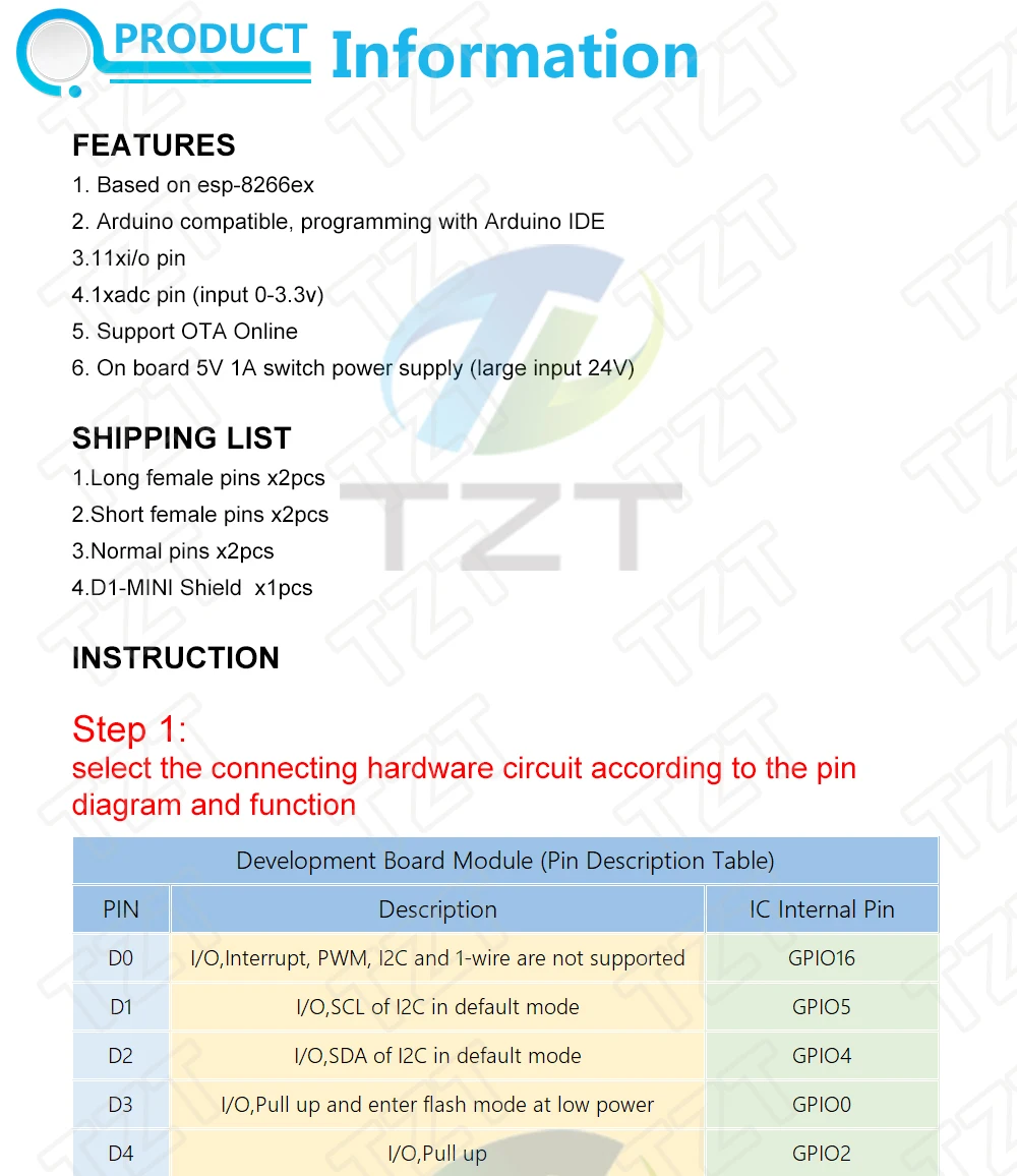 Tzt drahtloses Modul nodemcu v3 ch340 lua wifi Internet der Dinge Entwicklungs platine esp8266 mit Leiterplatte antenne und USB-Anschluss – Detail 1