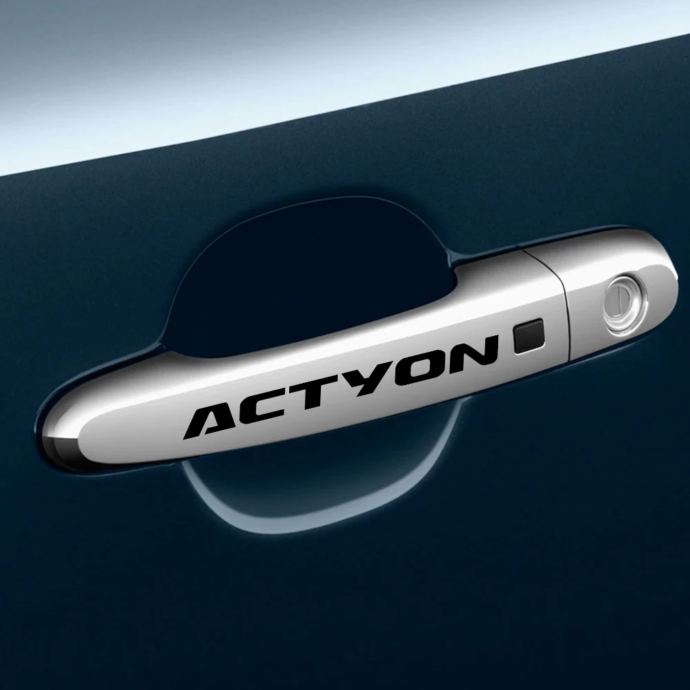 For SsangYong Korando Rexton Tivoli Actyon Kyron Musso Auto Exterior Styling Accessories Car Door Handle Reflective Stickers view 4