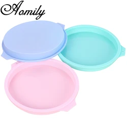 Aomily 8 inches Silicone Round Cake Fondant Mousse Mould  Pizza Pan Oven Baking Tray Pans Cake Pie Dish Mold Kitchen Bakeware