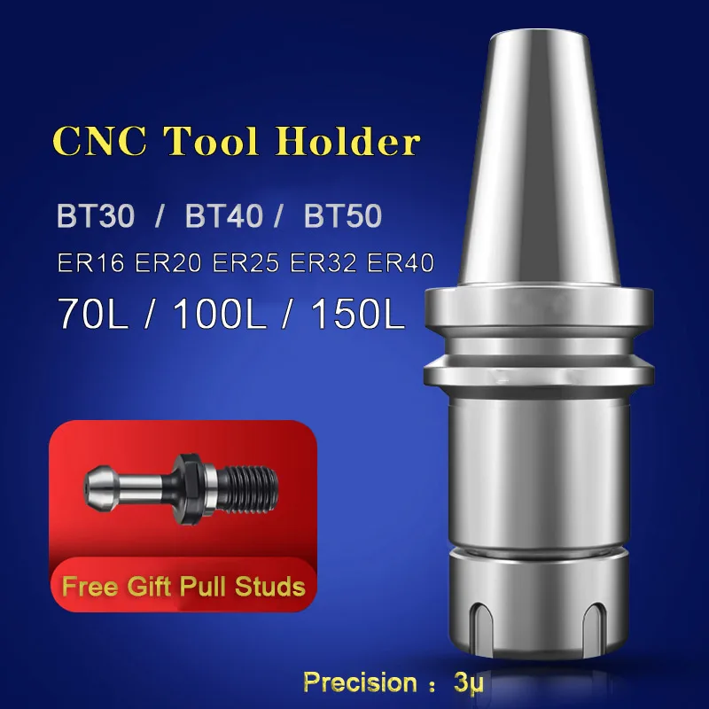 

Precision0.003 BT ER Tool Holder BT30 BT40 ER11 ER16 ER20 ER25 ER32 ER40 70 150 100 Spindle knife shank for CNC machining center