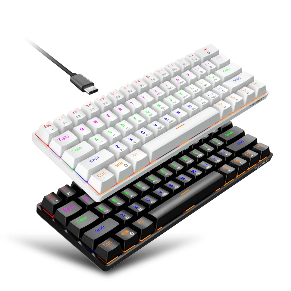 61-key three-mode RGB 2.4G wireless BT wired mechanical keyboard green axis