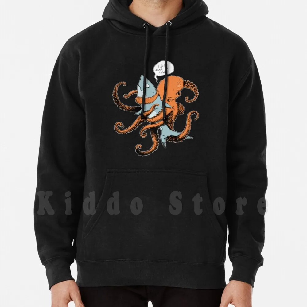 Cuddle Fish Hoodies Long Sleeve Octopus Shark Cuddle Hug