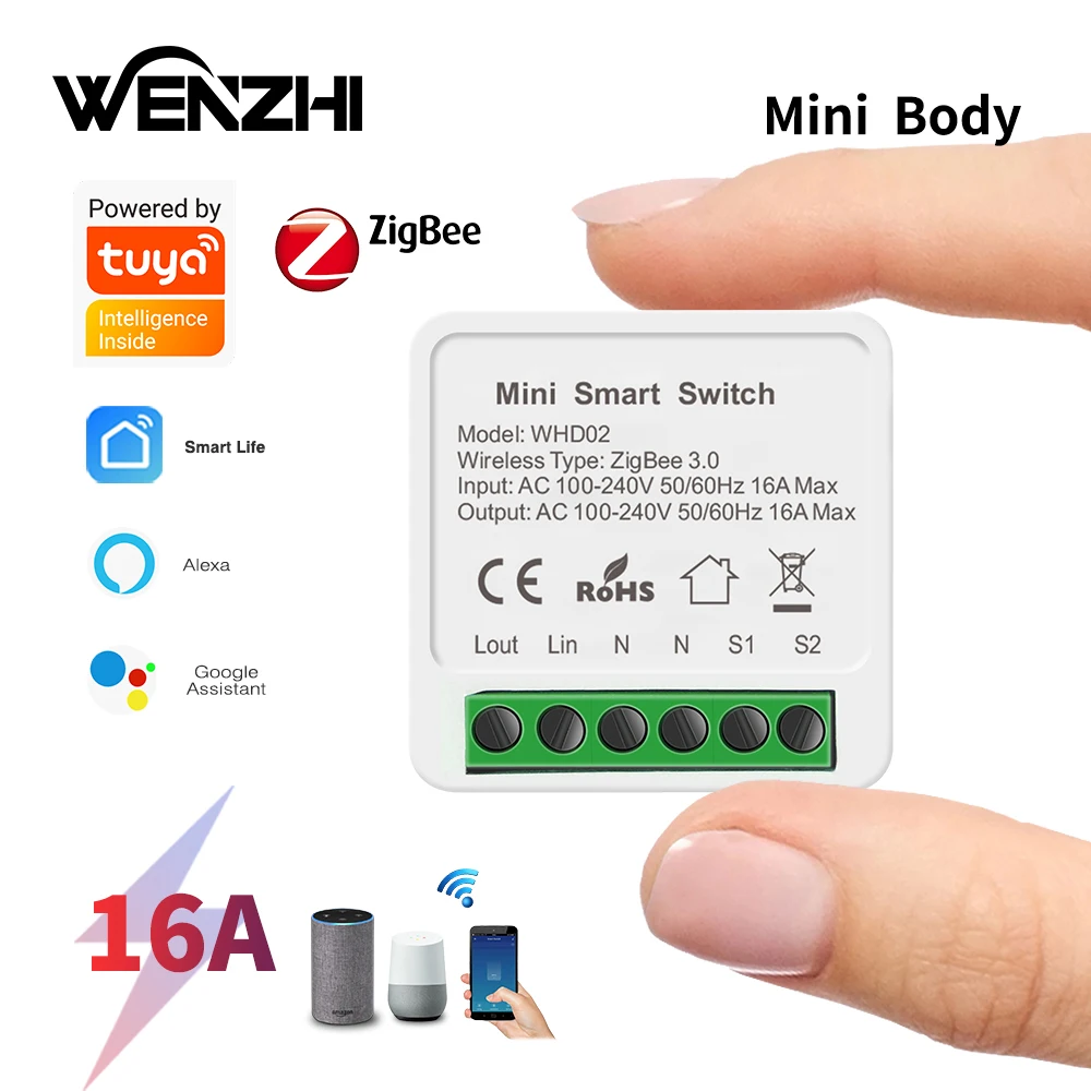 

ZigBee 3,0 DIY светильник мини модуль коммутатора таймер автоматического для 110/220V кнопки дистанционного Управление приложение Smart Life/Tuya Alexa Google ...