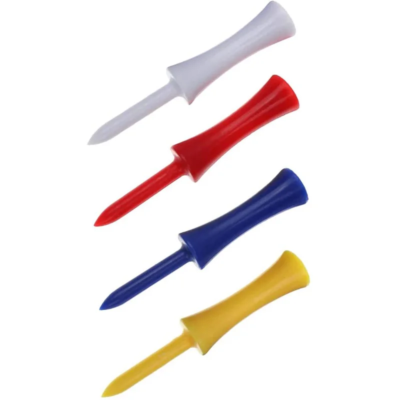 Crestgolf 70mm Durable Plastic Step Down Golf Tees Colorful Castle Tees limited Golf Tees Height Control Plastic Tees 50/Pack