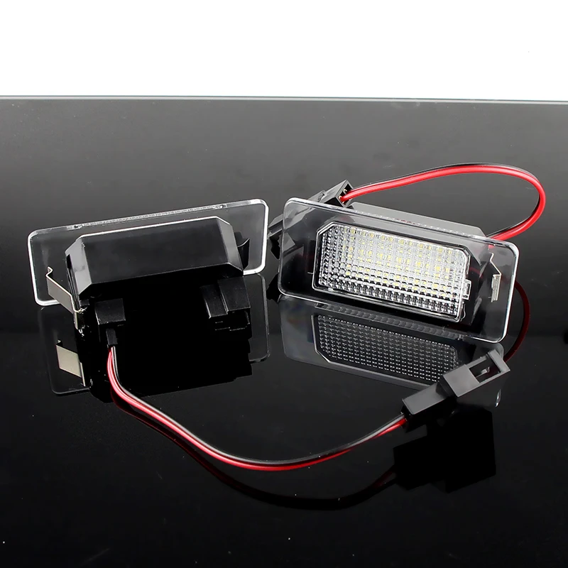 2X LED Voor Audi A3 15-up A4/S4 A5/S5/RS5 08-up A6/S6 12-up A7/S7/RS7 Achter Witte Auto Accessoires Kentekenverlichting Nummer Lamp