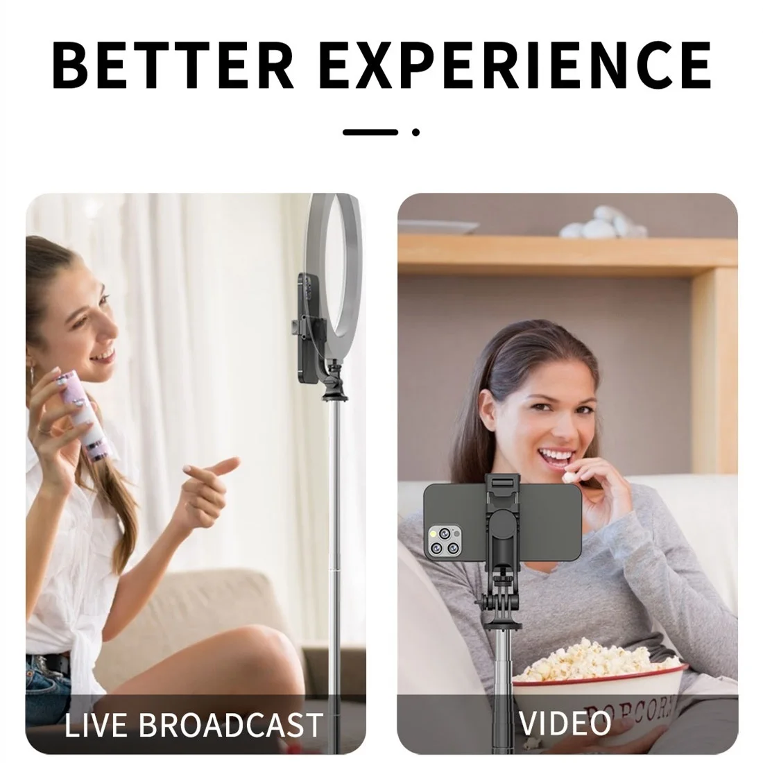 Roreta 2022 nuovo treppiede pieghevole wireless bluetooth selfie stick con otturatore remoto per IOS Android