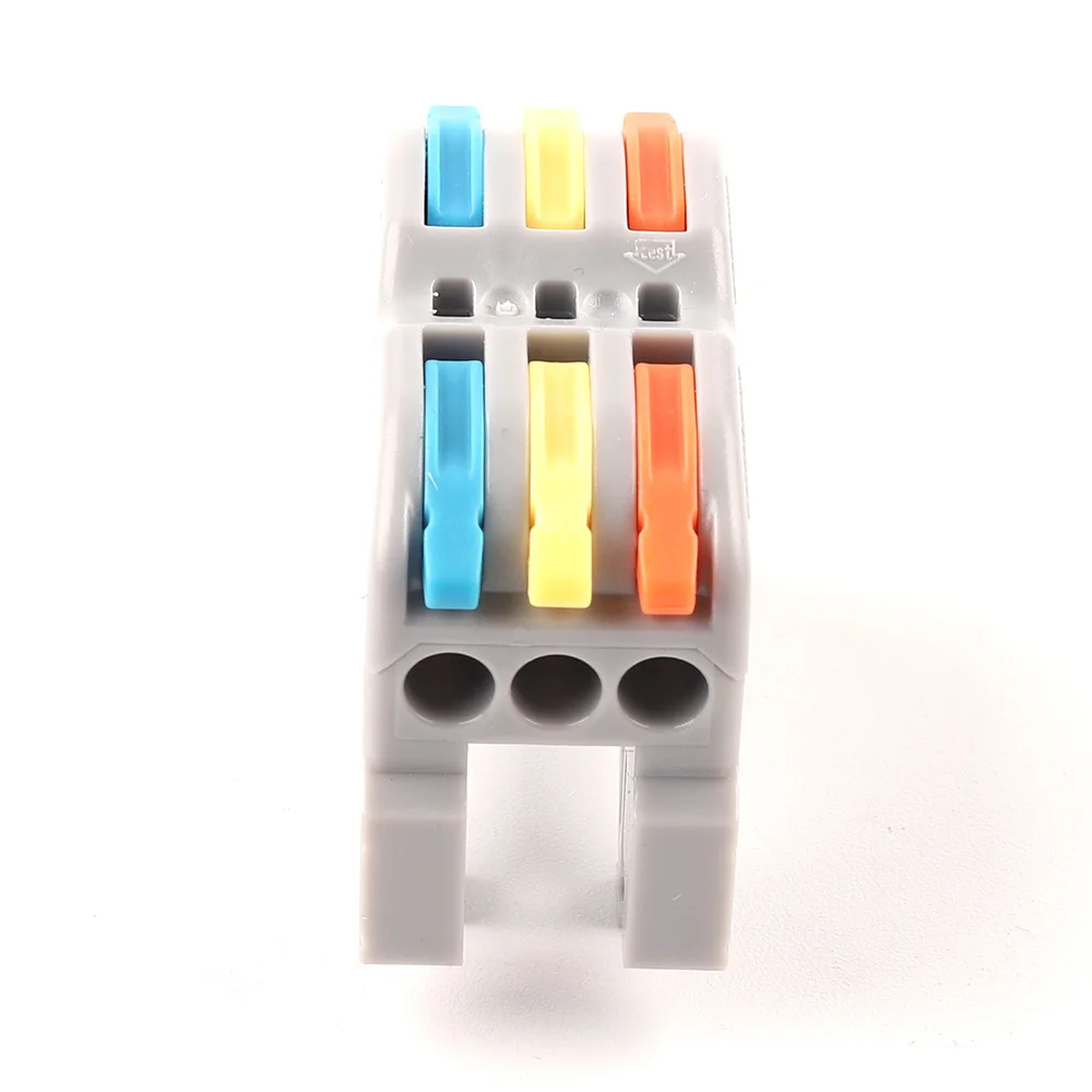 Conector de Cable eléctrico compacto Universal, Conector rápido de Riel Din, 222, 223, lámpara de luz LED, Terminal Conductor de cableado