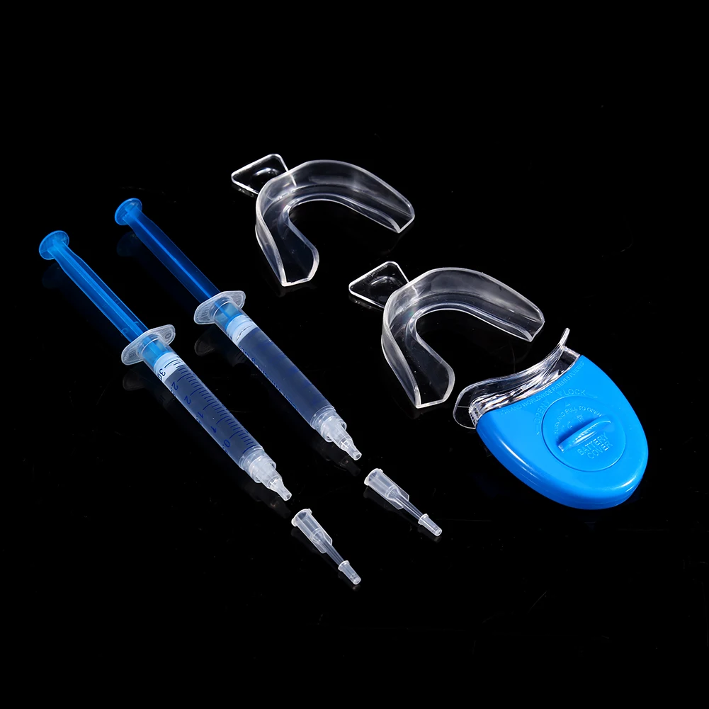 6 pcs Home Use Dental Whitening Kit 3ml Bleaching Gel Dental Tray Teeth Whitener Professional Laser Light Accelerates Whitening