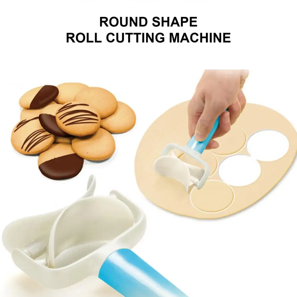 2021 New Biscuit Roller Cookie Round Rolling Biscuit Cutting Pastry Blade Dough Circle Cutter Gift Dining Bar Supplies Drop