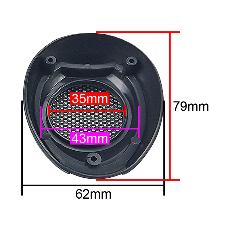 Ghxamp 1.5 inch Speaker Mesh Cover Car Treble Speaker Grill Tweeter Speaker Housing For 37mm-43mm Car treble Speakers 2pcs