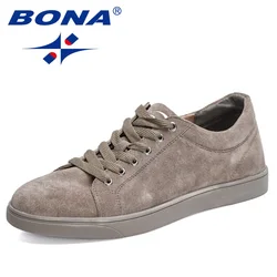 BONA-Baskets légères respirantes en daim pour homme, chaussures de skateboard décontractées, extérieur, irritations, nouveau créateur, 2022