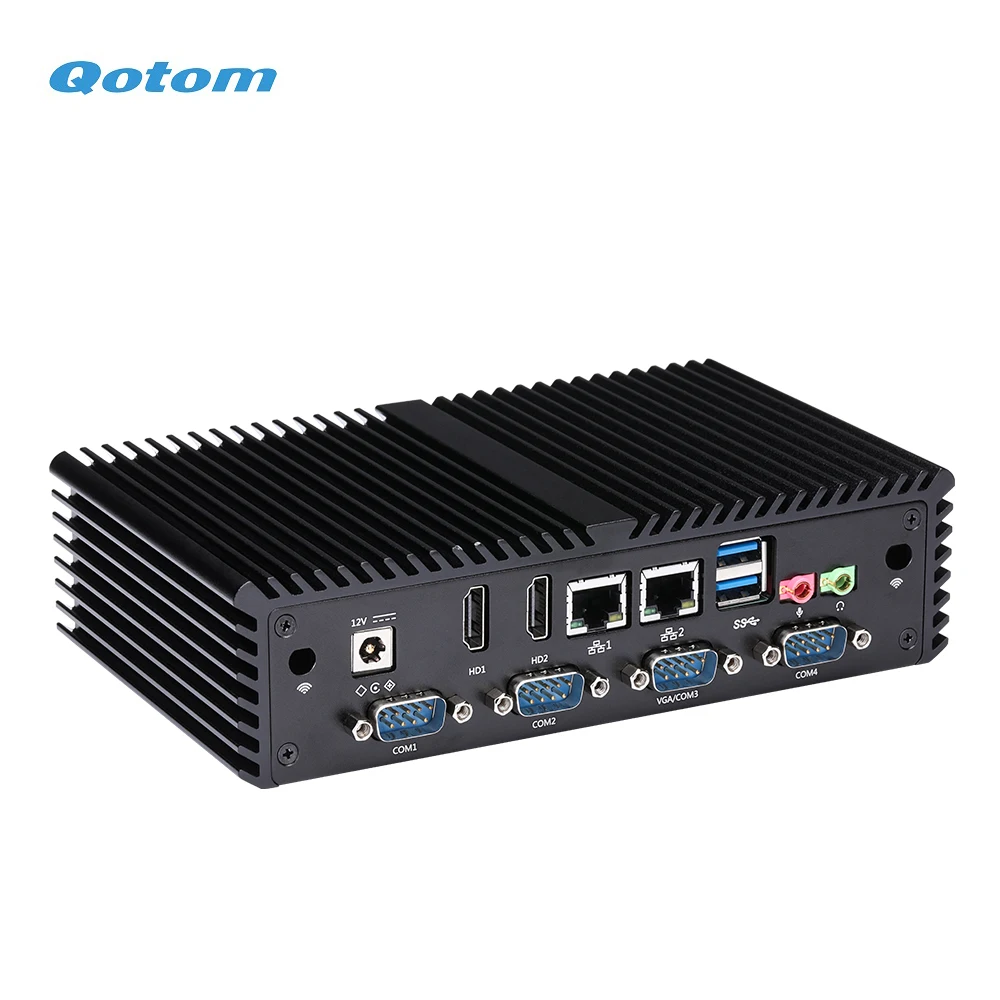 Imagem -02 - Qotom Core i3 Mini pc Duplo Núcleo 1.7 Ghz I34005u Processador a Bordo Banda Dupla Wifi Bt4.0 Fanless Pequeno Computador de Mesa