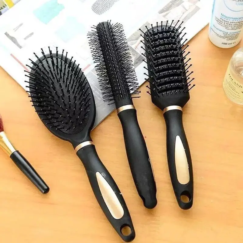 3 Types Massage Oval Hair Comb Round Rectangle Brush Anti Static Detangling Air Cushion Bristle SPA Hairdressing Styling Tool