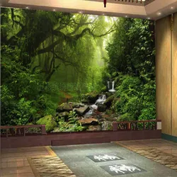 Custom 3D Foto Behang Natuurlijke Zonlicht Groene Bos Landschap Behang Voor Muren 3D Woonkamer Slaapkamer Achtergrond Muurschilderingen