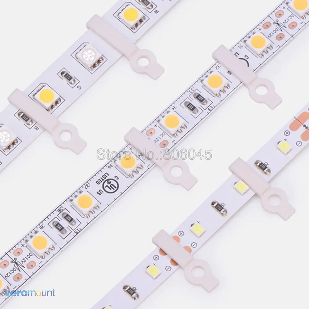 50pc/lot LED Connector LED Fixing Bracket Clip Clamp for IP20 Non-waterproof 3528 5050 5630 LED Strip 8mm 10mm 12mm Width PCB