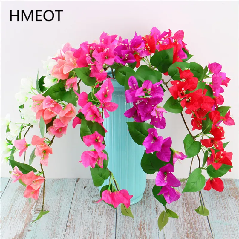 Plum Blossom Simulation Flower 78cm Bougainvillea Silk Fake Artificial Flower Wedding Living Room Home Decor Floral Arrangement