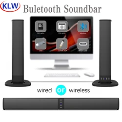 20W Powerful Wireless Soundbar Bluetooth Speaker with 3D Music Home Theater System Aux 3.5mm RCA TF Card Support for TV PC BS36