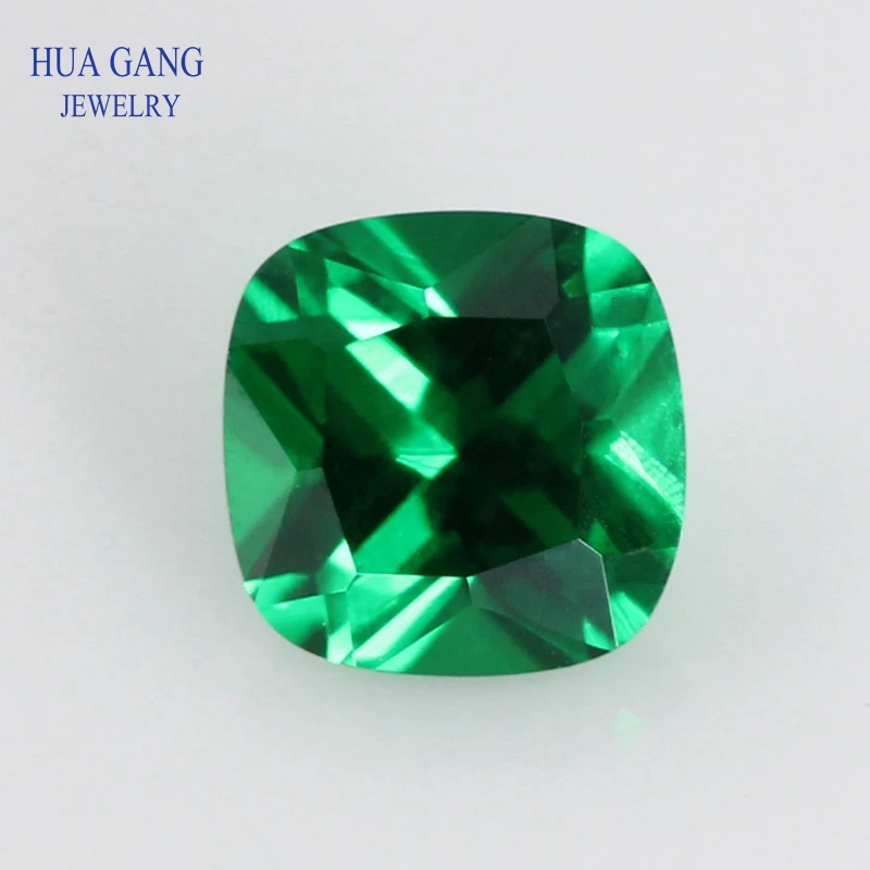 

Green Nano Stone Cushion Shape Synthetic Gems For Jewelry Making 3x3mm-10x10mm