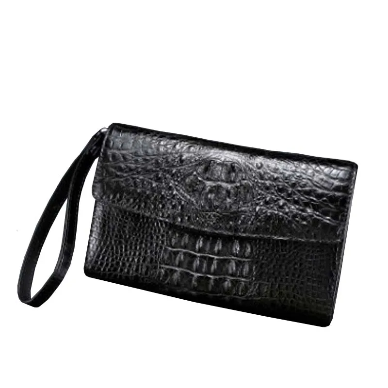 LINSHE new handbags male  crocodile leather  new  men clutch bags  large capacity  crocodile  envelope bag  men clutch bag