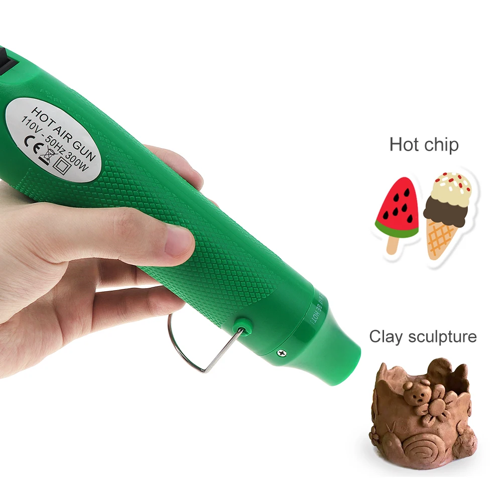 Imagem -05 - Pistola de Calor Elétrica com Superfície Plástica do Psiquiatra Ventilador Faça Você Mesmo Ferramenta Manual para Aquecimento Acessórios Faça Você Mesmo Plug ue e Eua 110v 220v 300w