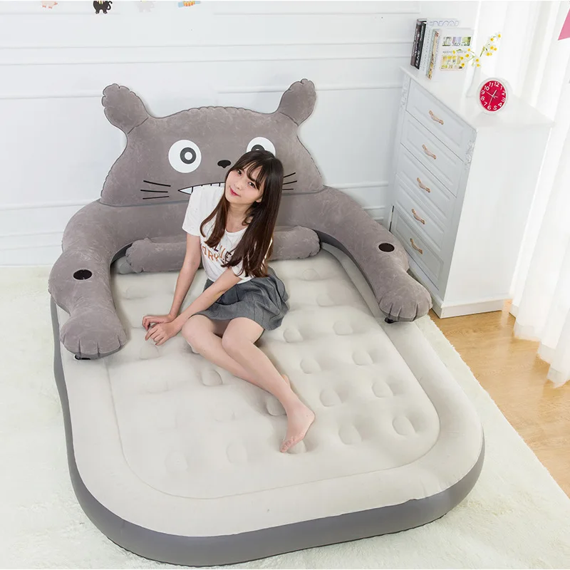 Inflatable mattress inflatable bed single or double persons household gas filled bed outdoor portable air cushion bed