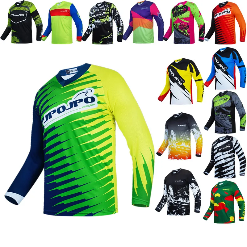 

Summer Men's Motocross Racing Bike Jersey Long Sleeve Enduro Motocycle MTB Jersey Mountain Downhill Cycling Jersey Tops Maillot