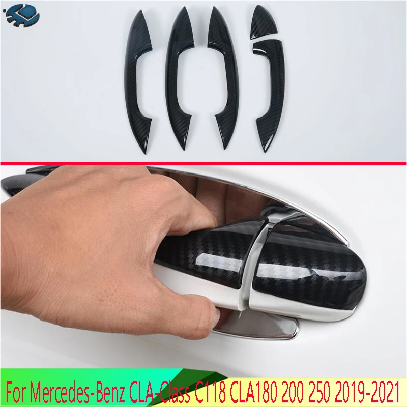 For Mercedes-Benz CLA-Class C118 CLA180 200 250 2019-2021 Car Accessories ABS Chrome Door Handle Cover Trim