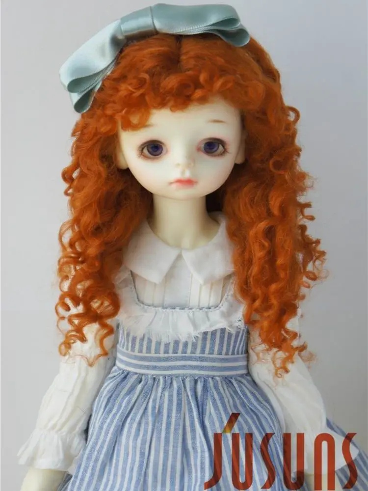 D28002  1/6 1/4 1/3 Longe Curly BJD Mohair Doll Wig From Size 6-7Inch to 9-10Inch Doll Hair YOSD MSD SD Blythe Accessories